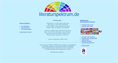 Desktop Screenshot of literaturspektrum.de