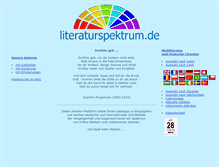 Tablet Screenshot of literaturspektrum.de